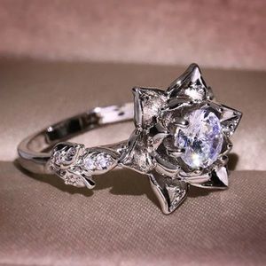 Sterling Silver Hollow Flower Ring